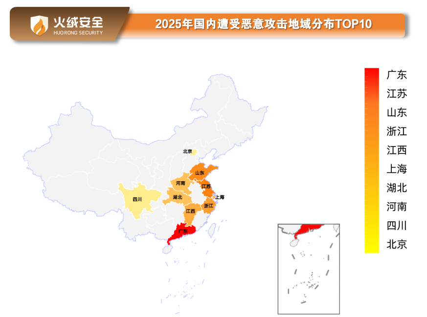 2025年国内遭受恶意攻击地域分布TOP10.png