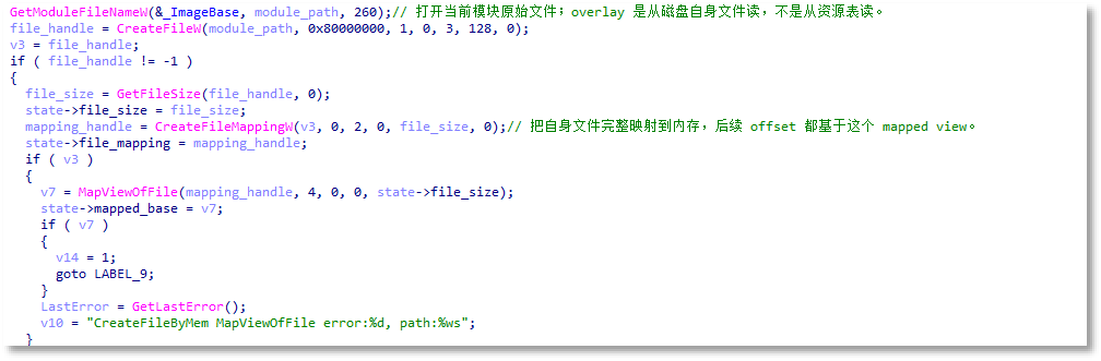 自身文件完整映射到内存后面在内存读取overlay。.png
