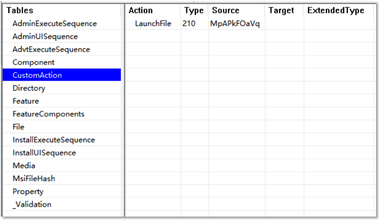 其CustomAction表未检测出异常。.png