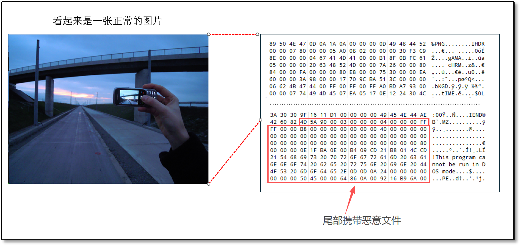 文件结尾处被拼接了一段可执行程序。.png